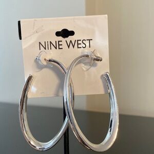 Nine West Silver Hoop Earrings